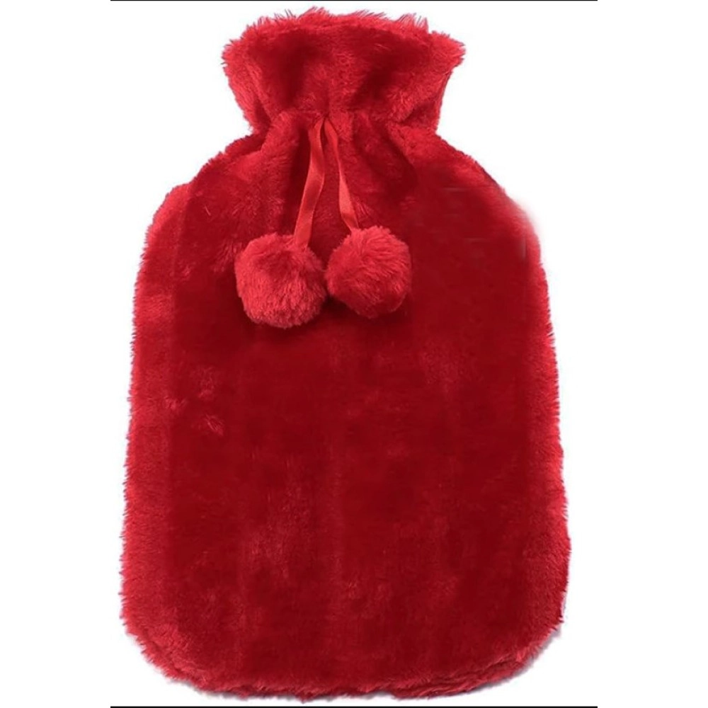 NATUURRUBBERKRUIK 2 LITER CUDDLESOFT POM POM ROOD