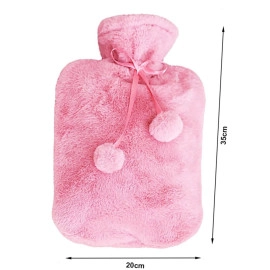 NATUURRUBBERKRUIK 2 LITER CUDDLESOFT POM POM PINK