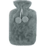NATUURRUBBERKRUIK 2 LITER CUDDLESOFT POM POM GRIJS