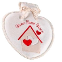 NATUURRUBBERKRUIK 0,7 LITER  HEART WHITE