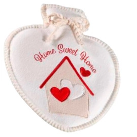 NATUURRUBBERKRUIK 0,7 LITER  HEART WHITE