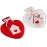NATUURRUBBERKRUIK 0,7 LITER HEART WHITE