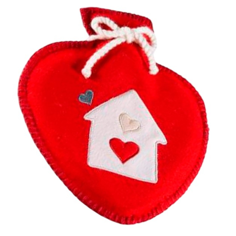 NATUURRUBBERKRUIK 0,7 LITER HEART RED