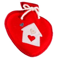 NATUURRUBBERKRUIK 0,7 LITER HEART RED